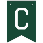 Bannière À Fanions Green Class Of 2026 Graduation Party (Deuxième drapeau)