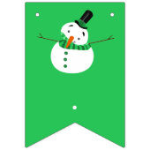 Bannière À Fanions Green Snowman, Joyeuses Fêtes (Premier drapeau)