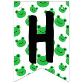 Bannière À Fanions Grenouille Joyeux anniversaire (Deuxième drapeau)