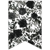 Bannière À Fanions Guirlande de mariage gothique à rose blanche et no (Deuxième drapeau)