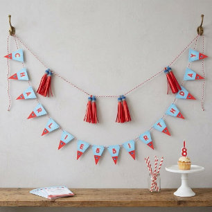 Bannière À Fanions Guirlande pour l'anniversaire de bowling des 8 ans