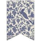 Bannière À Fanions Halloween blanc et bleu chic Imaginaire (Troisième drapeau)