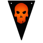 Bannière À Fanions Halloween Crânes orange et noirs (Deuxième drapeau)
