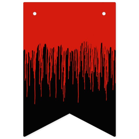 Bannière À Fanions Halloween Déplaisant de sang coulant (Premier drapeau)