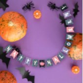 Bannière À Fanions Halloween drôle