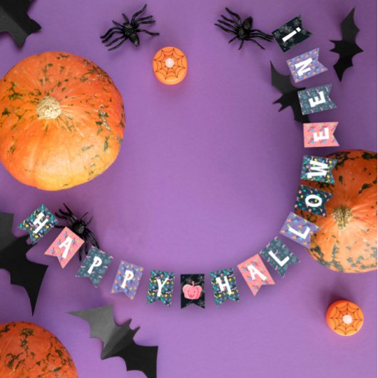 Bannière À Fanions Halloween drôle