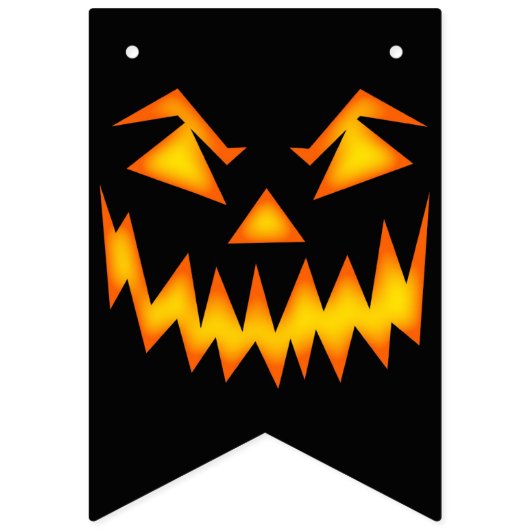 Bannière À Fanions Halloween du visage de l'égratignure du mal (Premier drapeau)