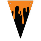 Bannière À Fanions Halloween Éffrayant Orange Black Drime (Troisième drapeau)