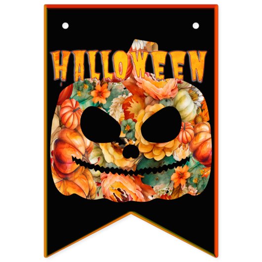 Bannière À Fanions Halloween flags hanging for october night party (Deuxième drapeau)