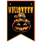 Bannière À Fanions Halloween flags hanging for october night party (Premier drapeau)