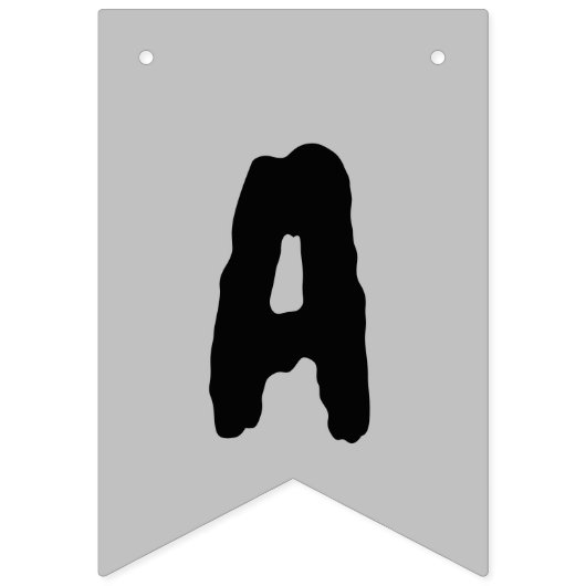 Bannière À Fanions Halloween gris orange violet heureux (Deuxième drapeau)