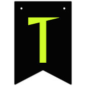 Bannière À Fanions Halloween Lime green Joyeux (Deuxième drapeau)