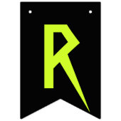 Bannière À Fanions Halloween Lime green Joyeux (Troisième drapeau)