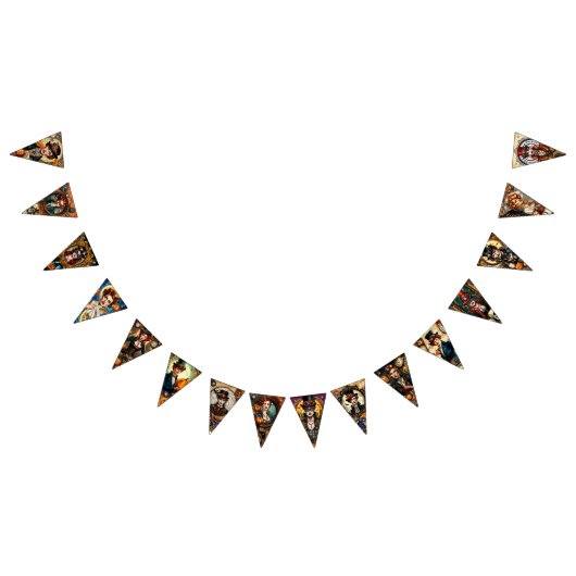 Bannière À Fanions Halloween Steampunk (Tout)