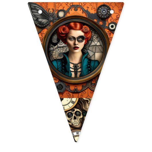Bannière À Fanions Halloween Steampunk (Deuxième drapeau)