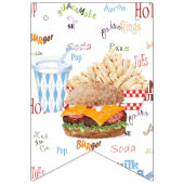 Bannière À Fanions Hamburger Fries Fast Food BBBQ Diner Tailgate (Troisième drapeau)
