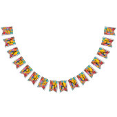 Bannière À Fanions Hanoukka Swallowtail Banner Dancing Dreidels (Tout)