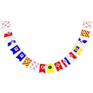 Bannière À Fanions Happy Birthday Nautical Alphabet Bunting Flags
