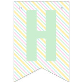 Bannière À Fanions Happy Bunny Pastel Sticker de Pâques (Troisième drapeau)