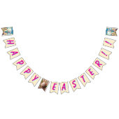 Bannière À Fanions Happy Easter!! Bunny and Text  (Tout)