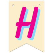 Bannière À Fanions Happy Easter!! Bunny and Text  (Deuxième drapeau)