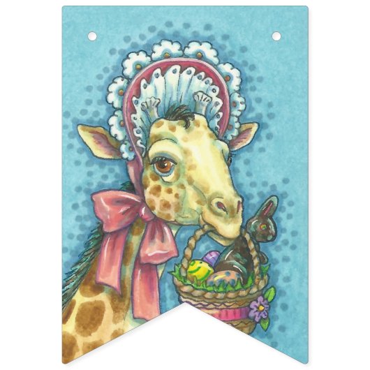 Bannière À Fanions "HAPPY EASTER" GIRAFFE BUNTING BANNER Personnalise (Premier drapeau)