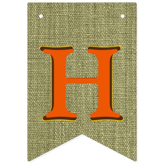 Bannière À Fanions Happy Fall Y'All Burlap (Premier drapeau)