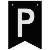 Bannière À Fanions Happy Graduation Black (Troisième drapeau)