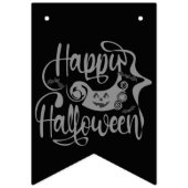 Bannière À Fanions Happy Halloween chauves-souris Jack-o'-lantern (Premier drapeau)