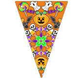 Bannière À Fanions Happy Halloween Éffrayant Mandala (Troisième drapeau)