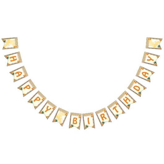 Bannière À Fanions Hawaiian Luau Tiki Hut Tropical Birthday Party (Tout)