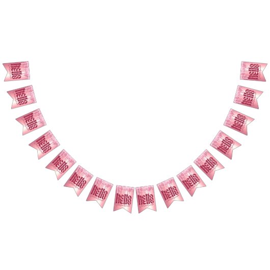 BANNIÈRE À FANIONS HELLO VALENTINE PARTIES SCINTILLANT DRIP PERSONNAL (Tout)