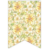 Bannière À Fanions Hibiscus & dentelle JAUNE (Deuxième drapeau)