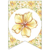 Bannière À Fanions Hibiscus & dentelle JAUNE (Premier drapeau)