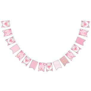 Bannière À Fanions Hibiscus & dentelle PINK