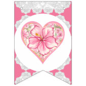 Bannière À Fanions Hibiscus & dentelle PINK (Troisième drapeau)
