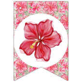 Bannière À Fanions Hibiscus & dentelle RED (Premier drapeau)