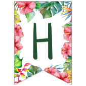 Bannière À Fanions Hibiscus hawaïen tropical Joyeux anniversaire (Deuxième drapeau)