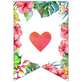 Bannière À Fanions Hibiscus hawaïen tropical Joyeux anniversaire (Premier drapeau)