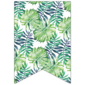 Bannière À Fanions Hippie hawaïen Luau de Monsterra Deliciosa (Premier drapeau)