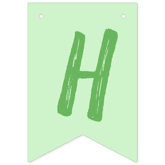 Bannière À Fanions Hippo fête d'anniversaire vert (Deuxième drapeau)