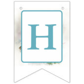 Bannière À Fanions Hivernal Chouette aquarelle Vibes - Anniversaire (Deuxième drapeau)