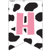 Bannière À Fanions Holy Cow Farm Theme Vache Imprimer Joyeux Annivers (Deuxième drapeau)