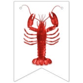 Bannière À Fanions Homard Thème Rouge Noir Blanc Anniversaire (Premier drapeau)