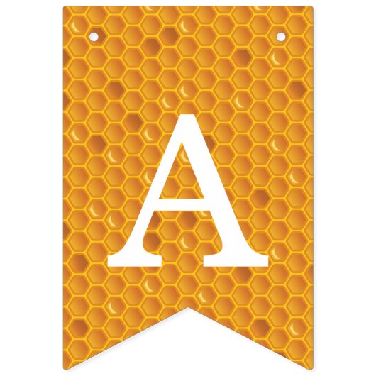 Bannière À Fanions Honey Bee Joyeux anniversaire (Troisième drapeau)