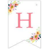 Bannière À Fanions Horse Aquarelle Anniversaire Fête Pony (Deuxième drapeau)