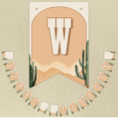 Bannière À Fanions Howdy Pardner Occidentale Anniversaire, Baby showe