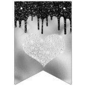 Bannière À Fanions Huile d'argent et parties scintillant de goutte no (Premier drapeau)