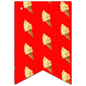 Bannière À Fanions Ice-cream Vivid red (Deuxième drapeau)
