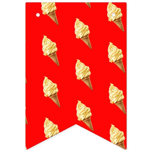 Bannière À Fanions Ice-cream Vivid red (Deuxième drapeau)